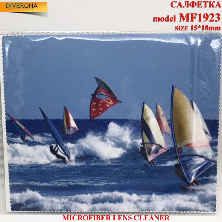 Салфетка из плотной микрофибры для протирки линз в очках MF1923