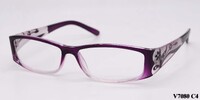 Eyeglasses with a floweron tampels in plastic frame (with rhinestones) diopters to +6,00 -9,00 and VIZZINI V8070