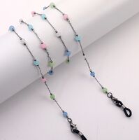 Metal non-slip chain, with cats eye stone, for glasses and masks GL1886
