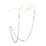 Metal non-slip chain with glass beads for glasses and masks GL907