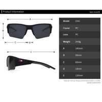 Plastic semi-rimless sunglasses for men Elit 2241-EL