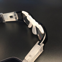 Wind and sand proof double lens black goggles 030A