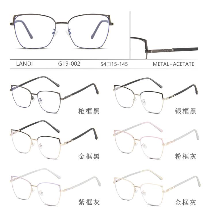Оправа для очков металл + ацетат с флексом Landi LD-G19-002