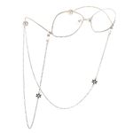 Metal non-slip chain, with a flower, for glasses and masks GL584