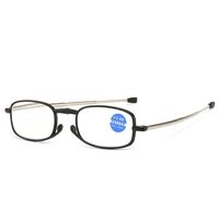 Folding metal reading glasses G009 with Blue ray cut protection with case, diopters from +1.00 to +4.00, RMC=62-64