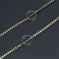 Gold-colored metal non-slip chain, for glasses and masks GL449