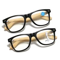 Очки бамбуковые для чтения, с защитой Blue ray cut, мультифокальные, диоптрии от +1.00 до +4.00, РМЦ=62-64, KY317-2竹腿