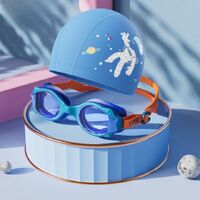 Swimming waterproof anti-fog goggles for kids (3-15 years), with cap, 626-YU