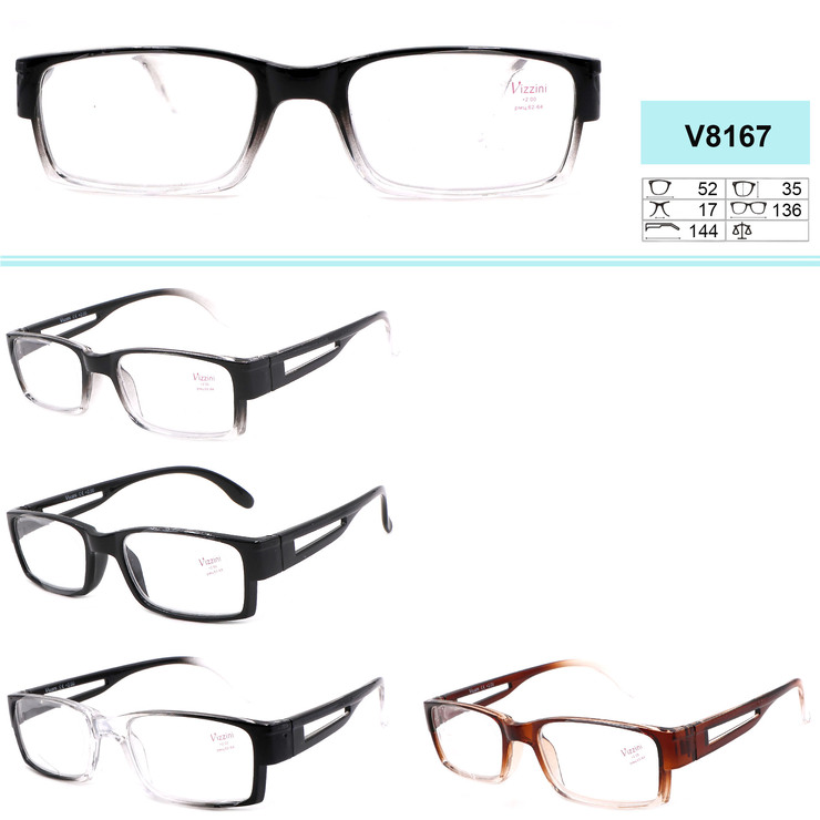 Corrective plastic frame eyeglasses VIZZINI V8167 +1.00 to +4.00 (0.25 step) -1,00 to -6,00 (step 0,5)
