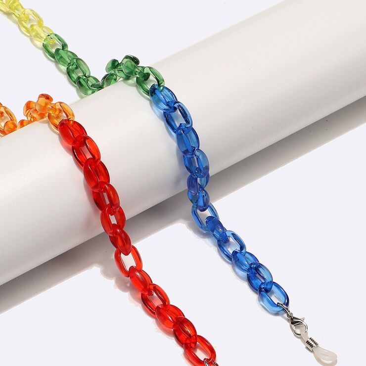 Acrylic non-slip chain, transparent color, for glasses and masks GL1712