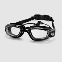Swimming waterproof anti-fog goggles with earpugls, diopters from -1.50 to -6.00, 8300-YU