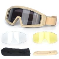 Safety shockproof tactical goggles, 3-lens set, 1608战术-DX
