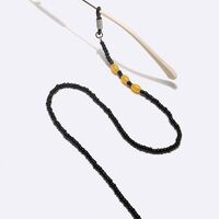 Black plastic non-slip bead chain, for glasses and masks GL1476