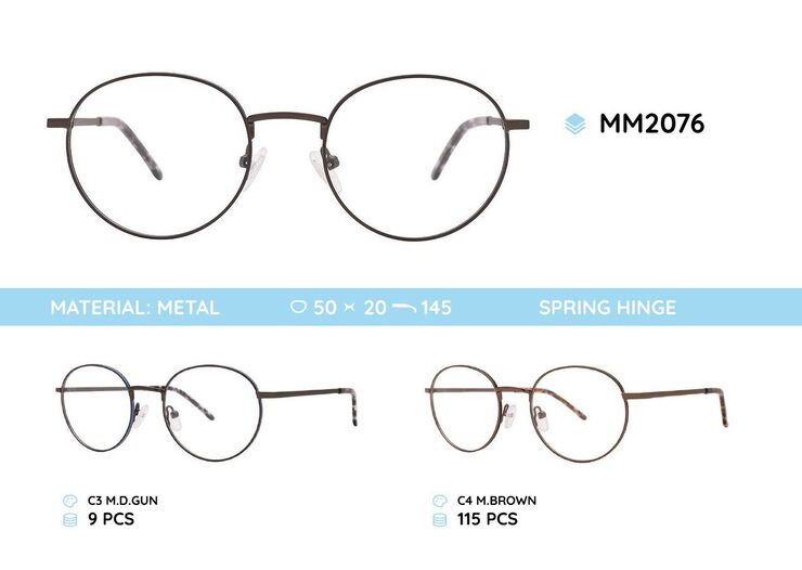 Metal men's frame for glasses MM2076