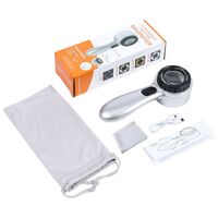 Magnifier with universal backlight, magnifying glass with handle 8690, diameter: 35 mm, magnification: 30X