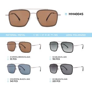 Солнцезащитные поляризационные очки в металлической оправе MM4004S