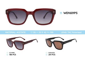 Plastic acetate frame polarized sunglasses WD1601PS