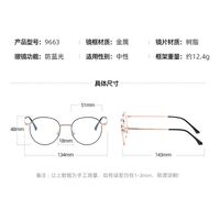 Metal glasses with blue light and UV protection 9663-2-GT