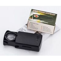 Folding magnifier with universal backlight 21008-XX, diameter: 21 mm, magnification: 30X