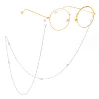 Steel-colored metal non-slip chain, stainless steel, for glasses and masks GS024