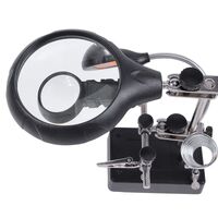Tabletop multifunctional magnifying glass with backlight 16129-C1-XX, magnification: 3X, 5X, 8X