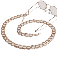 Gold glasses chain with deformed pearls GL1401