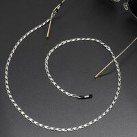 Steel-colored metal non-slip chain, for glasses and masks GS015