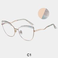 Combined frame (metal + TR90) or glasses with blue light protection, with spring hinges FA87278