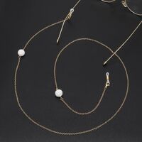 Metal non-slip chain, with pearls, for glasses and masks GL505