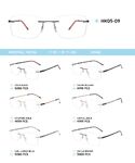 Металлическая безободковая оправа с дужками из пластика TR-90 HK05-09