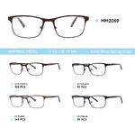 Metal men's frames for glasses with spring hinges MM2069