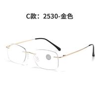 Metal rimless reading glasses with screws and blue light protection, from +1.00 to +6.00 D, RMC=62-64 (see conditions!)