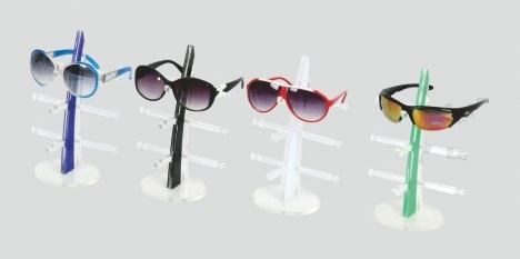 Подставка для очков настольная прозрачная на 3 места HD003