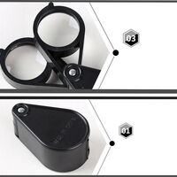 Folding magnifier with two lenses YT80532, diameter 30 mm, magnification X20