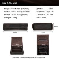 Футляр для очков и солнцезащитных очков из натуральной кожи на 4 отсека CF4007