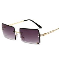 Солнцезащитные металлические безрамочные очки с защитой UV400 2889-GT