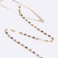 Металлическая нескользящая цепочка золотого цвета, с сердцем и звездой, для очков и масок GL1608