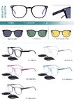 Plastic acetate frame with flex hinges + polarized clip-on Big City F3008S
