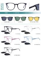 Оправа пластиковая из материала ацетат, с флексом + насадка солнцезащитная (клипон) Big City F3008S