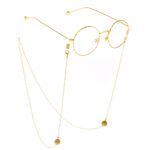 Metal non-slip chain, with pearl ball and rhinestones, for glasses and masks GL281