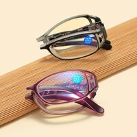 Plastic glasses for reading, portable, with case, with Blue ray cut protection, diopters from 0.00 to +4.00, KY019折叠
