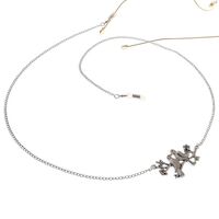 Металлическая нескользящая цепочка серебряного цвета, с веткой для птиц, для очков и масок GL069