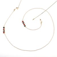 Металлическая нескользящая цепочка золотого цвета, с карточными мастями, для очков и масок GL795