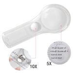Magnifier, magnifying glass with handle 88073-XX, diameter: 50 mm, magnification: 5X, 10X