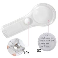 Magnifier, magnifying glass with handle 88073-XX, diameter: 50 mm, magnification: 5X, 10X