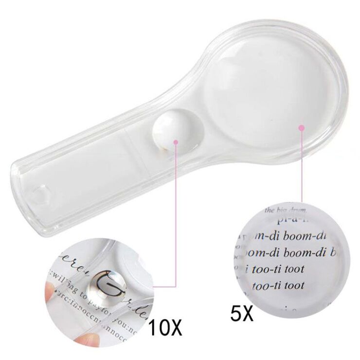 Magnifier, magnifying glass with handle 88073-XX, diameter: 50 mm, magnification: 5X, 10X