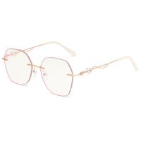 Metal rimless glasses with Blue ray cut 2875-GT