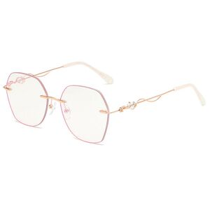 Metal rimless glasses with Blue ray cut 2875-GT