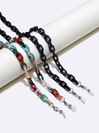 Set of two acrylic black and color glasses chain GM137
