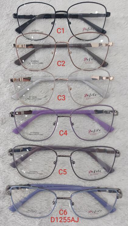 Metal frames for glasses with flex hinges Defile D1255AJ